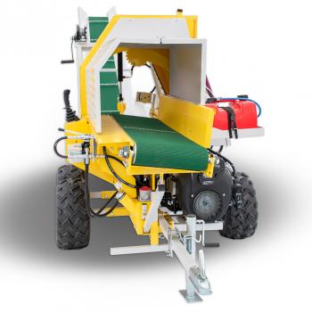 BAMATO 30 tonne automatic firewood processor WPO-500 with joystick control and conveyor belt